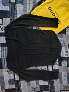 Savana Black Long Sleeve Corset Top