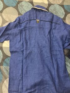 Stylish Blue Linen Shirt