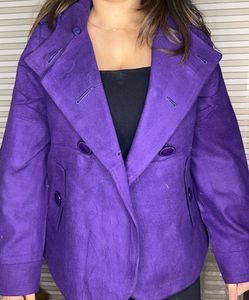 Purple Peacoat Style Jacket