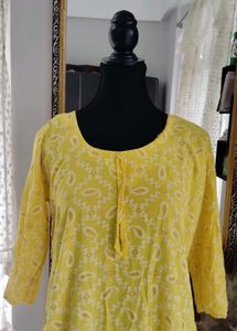 Yellow Embroidered Kurta Set