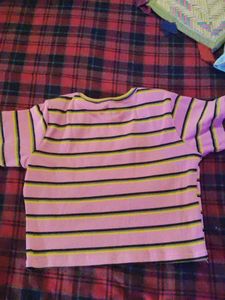 Striped Pink Crop Top