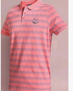 PUMA XONE8 AOP Men Printed Polo Neck Cotton Blend