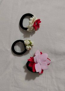 Floral Hair Ties (Set of 3)