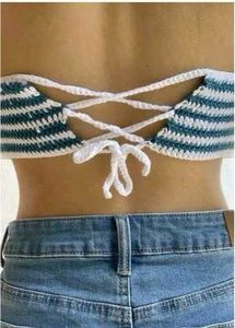 Crochet Striped Halter Top