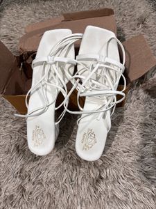 White Strappy Heels
