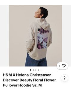 H&M Floral Pullover Hoodie Size L