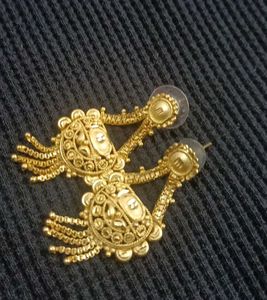 Gold Tone Drop Earrings