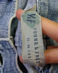 Blue denim jeans