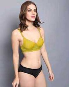 Lace Trim Bra And Underwear Set