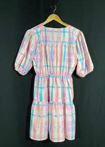 Women Multi Check Dress