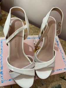 White Heeled Sandals