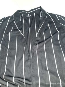 6xl Amydus Brand Striped Black Blazer For Women
