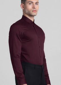 Jack & Jones Slim Fit Spread Collar Cotton Casual