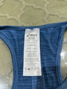 Asics Blue With White Lines Tank Top