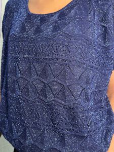 Navy blue stardust top
