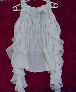 Ruffle Sleevless Cute Party Top