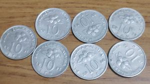 Rare Malaysia 10 Sen Coins 7 Pcs Set. Combo