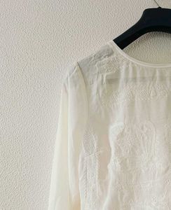 Elegant White Embroidered Blouse