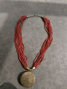 Red Necklace With big Pendant