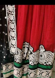 Elegant Red Anarkali Kurta Set