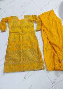Yellow Suit With Salwaar