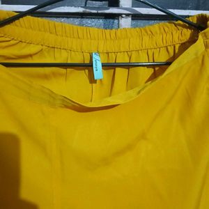 Golden Yellow Flowy Pants