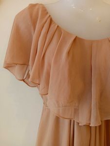 Forever New Blush Nude Ruffle Dress