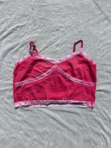 Pinterest Coqquette Pink Crop Top