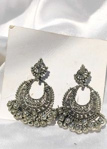 Bohemian Silver Drop Earrings
