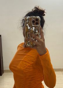 Orange Long Sleeve Top