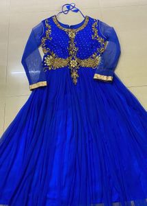 Royal Blue Embellished Anarkali