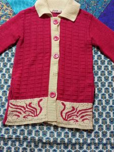 Stylish Pink Knit Cardigan