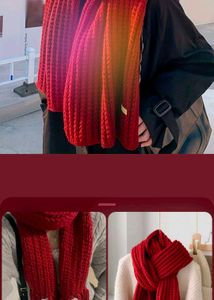 mikasa Burgundy Knitted Scarf