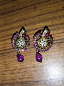 Purple Colour Earring