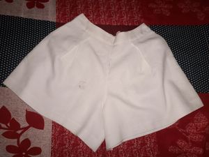 Office White Shorts Cum Skirt Pant