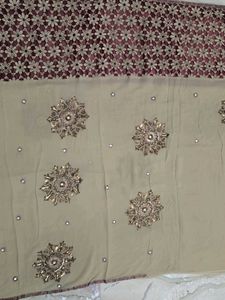 Hand work Aari Tari Saree