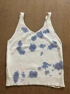 White Tiedye Crop Top