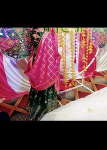 Green &amp; Red Lehnga For Mehndi Function &amp; Others