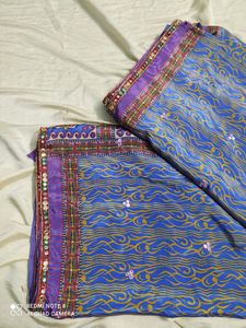 Mirror Work Saree