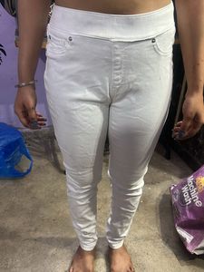 White Pull-On Jeggings