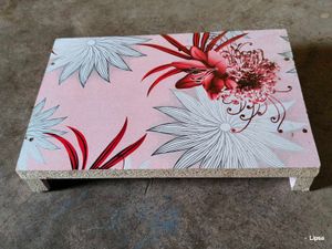 Unused Floral Wooden Pooja Chowki