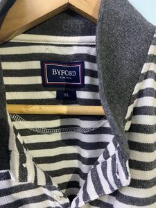 Men’s T-shirt Grey White Stripes