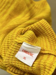 Urbanic Yellow Ribbed Knit Sleeveless Crop Top