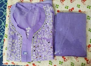 New Unused Georgette Chickenkari Kurti