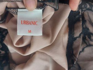 Urbanic Black Fitted Net Top(M)