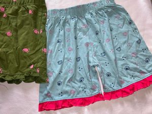 Combo :Girls&#39; Patterned Ruffle Shorts Bundle