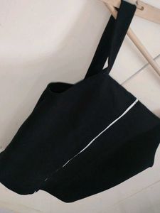 Black Tank Top with White Stripe