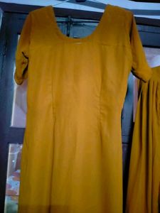 Mustard Kurta Set