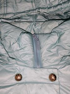 Mint Green Hooded Puffer Coat
