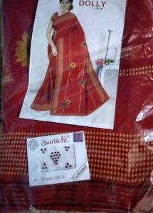 Elegant Red Floral Saree